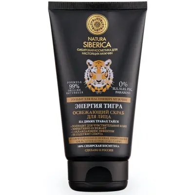 Natura Siberica men скраб для лица энергия тигра освежающий 150 мл 