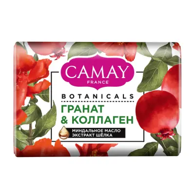 Camay Botanicals туалетное мыло цветы граната с натуральными экстрактами и маслами для всех типов кожи 85 гр 