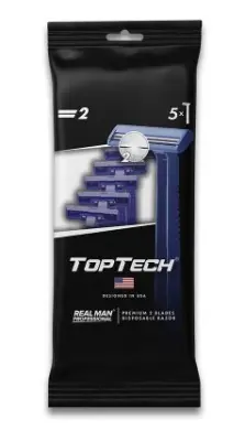 top tech 2 мужские бритвы одноразовые 5шт аналог gillette 2 