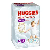 Huggies ultra comfort 6 15-25 кг трусики подгузники 14 шт для мальчиков