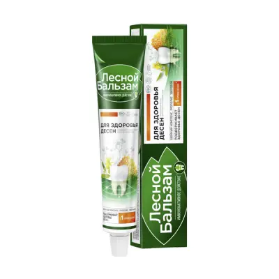 Лесной бальзам паста зубная на отваре трав с прополисом для здоровья десен 75 мл 