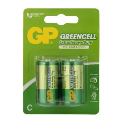 GP батарейки greencell C/R14G 2 шт 