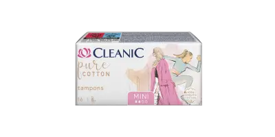 Cleanic pure cotton тампоны mini 16 шт 