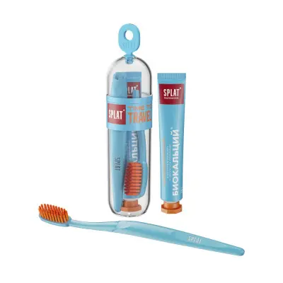 Splat дорожный набор зубная щетка splat travel средняя+зубная паста серии professional биокальций 25 г 