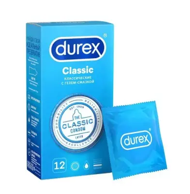 Durex презервативы классические Classic 12шт 
