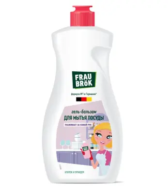 Frau Brök гель бальзам для мытья посуды хлопок и орхидея 500 мл 