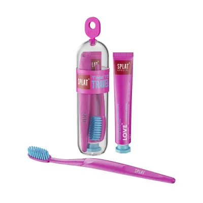 Splat дорожный набор зубная щетка splat travel средняя+зубная паста серии special любовь 25 г 