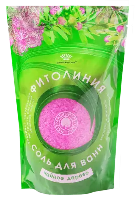 Фитолиния соль для ванн чайное дерево с эфирными маслами 1000 г 