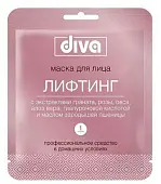 DIVA  маска для лица на тканевой основе лифтинг
