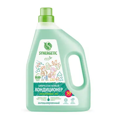 Synergetic кондиционер ополаскиватель для белья реликтовый лес 1,5 л 50 стирок 