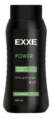 Exxe men гель для душа 2 в1 бодрящий power 400 мл 
