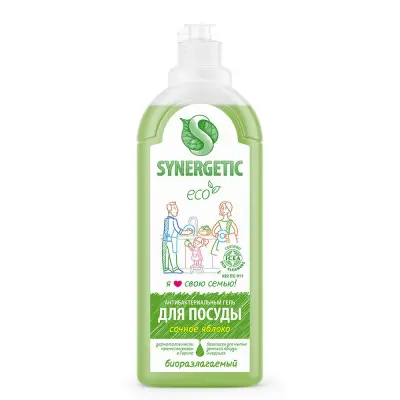 Synergetic гель для мытья посуды сочное яблоко 1 л 