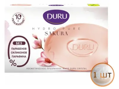 Duru hydro pure туалетное мыло сакура 106г 