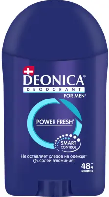 Deonica for men дезодорант стик power fresh 40 мл 