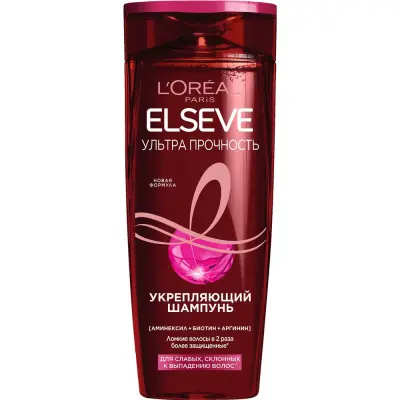 Elseve укрепляющий шампунь для волос ультра прочность аргинин биотин витамин в5 400 мл 