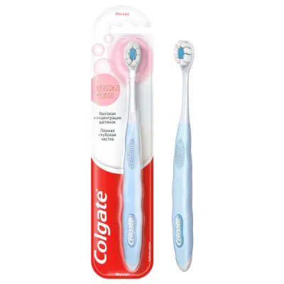 Colgate зубная щетка cushion clean мягкая 