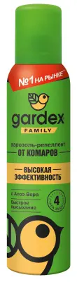 Gardex Family Аэрозоль-репеллент от комаров 150 мл ( 24шт в кор) 