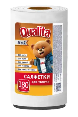 Qualita Optima салфетки вискозные в рулоне 180 шт 