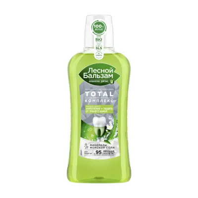Лесной бальзам ополаскиватель для полости рта total комплекс природная свежесть с алоэ и белым чаем 400 мл 