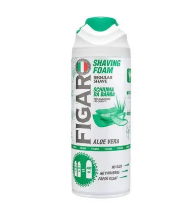 Figaro пена для бритья aloe vera 400 мл 