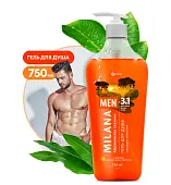 Milana men гель для душа африканская саванна с маслом виноградной косточки флакон 750 мл