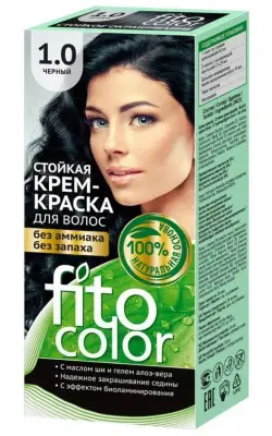 Фитокосметик краска для волос FitoColor тон 1.0 Черный 