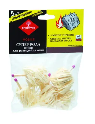 FORESTER MOBILE. Супер-роллы, набор для разведения огня, 5 шт. (28) 