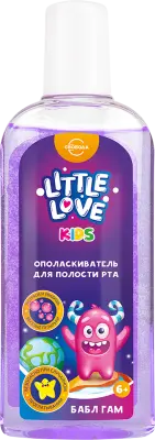 Little love детский ополаскиватель для полости рта бабл гам 6+ 300 мл 