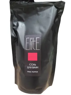 Elite соль для ванн розовый перец 1200 г дой пак 