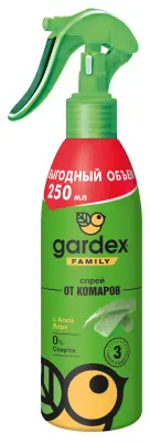 Gardex Family Спрей от комаров c Алое Вера 250мл 