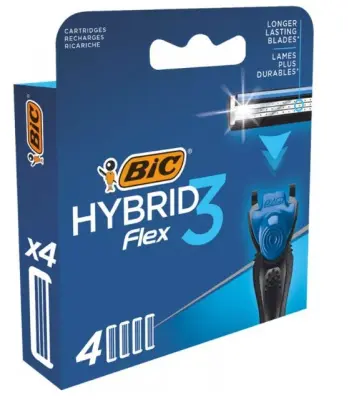 BIC FLEX 3 HYBRID Кассеты (4 шт) 