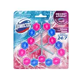 Доместос туалетные блоки для очищения унитаза свежесть океана и нежность пиона 3 x 50 гр