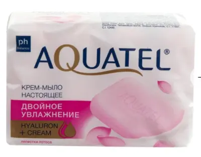 ВЕСНА Aquate Крем-мыло твердое  лепестки лотоса, (4*75 г) 300 г 