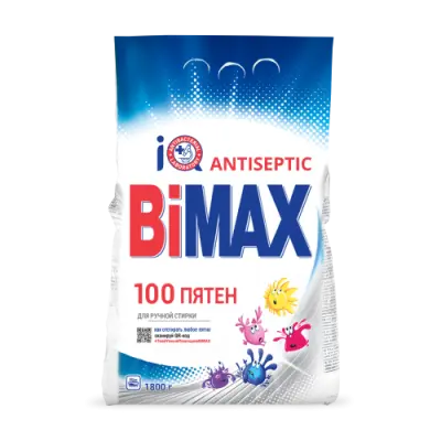 BiMax 100 пятен  ручная стирка gelгранула 1800 г 