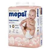 Mepsi детские подгузники premium nb до 6 кг 82 шт