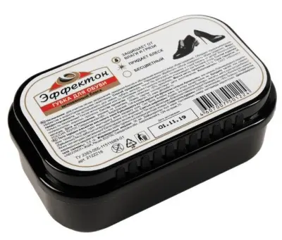 ЭФФЕКТОН губка для обуви мгновенный блеск бесцветная 