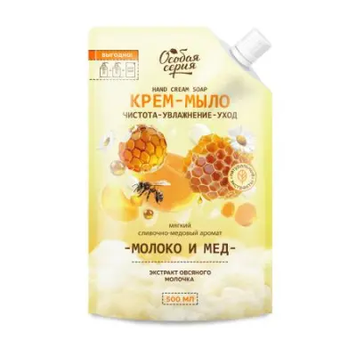 Особая серия крем мыло молоко и мед дой пак 500 мл 