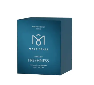 Make sense ароматическая свеча sense of freshness бергамот мандарин ирис нероли 140 гр 