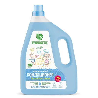 Synergetic кондиционер ополаскиватель для белья  бескрайний океан 2,28 л 76 стирок 