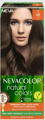 Nevacolor Natural Colors стойкая крем краска для волос 7.  BLONDE русый 