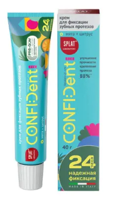 SPLAT CONFIDENT FIX крем для протезов мята и цитрус 40 г 