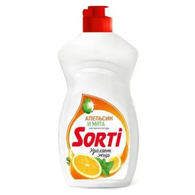Sorti  бальзам для мытья посуды апельсин и мята 450 мл 