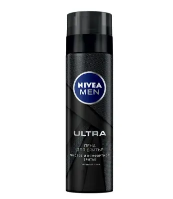 Nivea Men пена для бритья ultra с активным углём 200 мл 