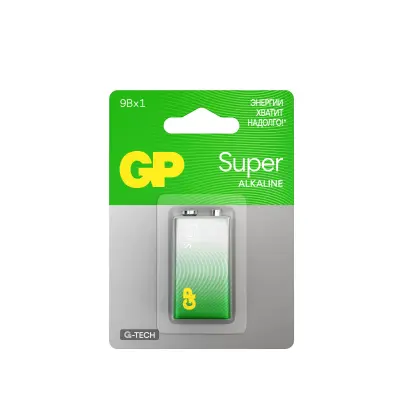 GP батарейка super alkaline 9V/6LR61 крона 1 шт 
