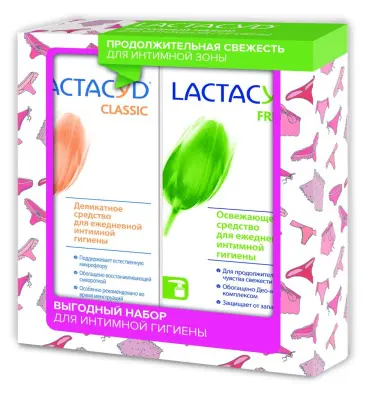 Lactacyd набор свежесть деликатное средство освежающее средство для ежедневной интимной гигиены 