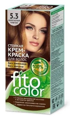 Фитокосметик краска для волос FitoColor тон 5.3 Золотистый каштан 