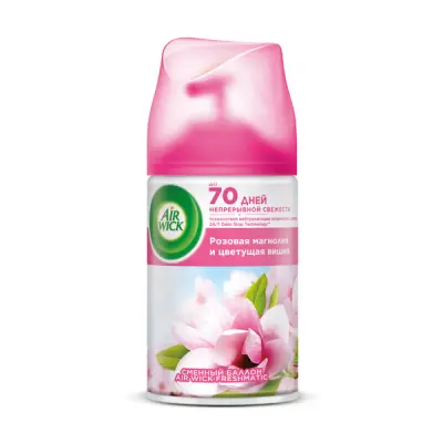 Air Wick Freshmatic освежитель воздуха в сменных аэрозольных баллонах к автоматическому распылителю освежителя воздуха розовая магнолия и цветущая вишня 250 мл 