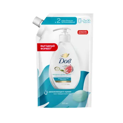 Дав крем мыло жидкое инжир и лепестки апельсина 500 мл сменный блок 