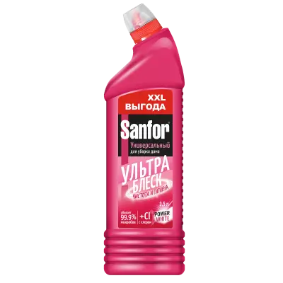 Sanfor universal 10 в1 средство для чистки и дезинф ультра блеск чистота и гигиена 1500 мл 