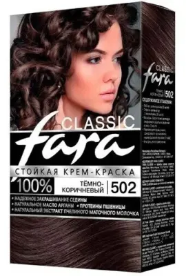 КЛ фара 502  краска для волос  темно коричневый 6шт в кор 